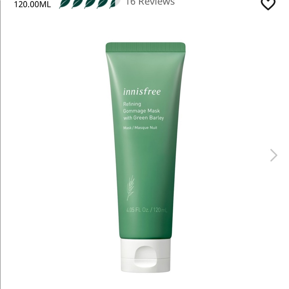 Innisfree Refining gommage mask with green barley